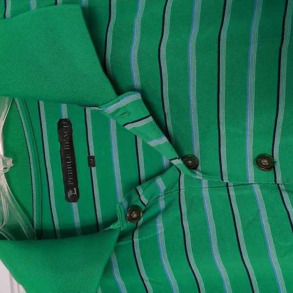 Men's Striped Polo Medium - Picture 2 of 7